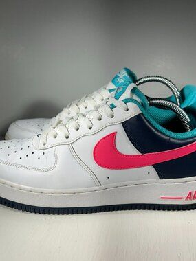 Nike Air Force 1 90s South Beach Mens Shoes Size 9.5 White Sneakers AF1 Thunder